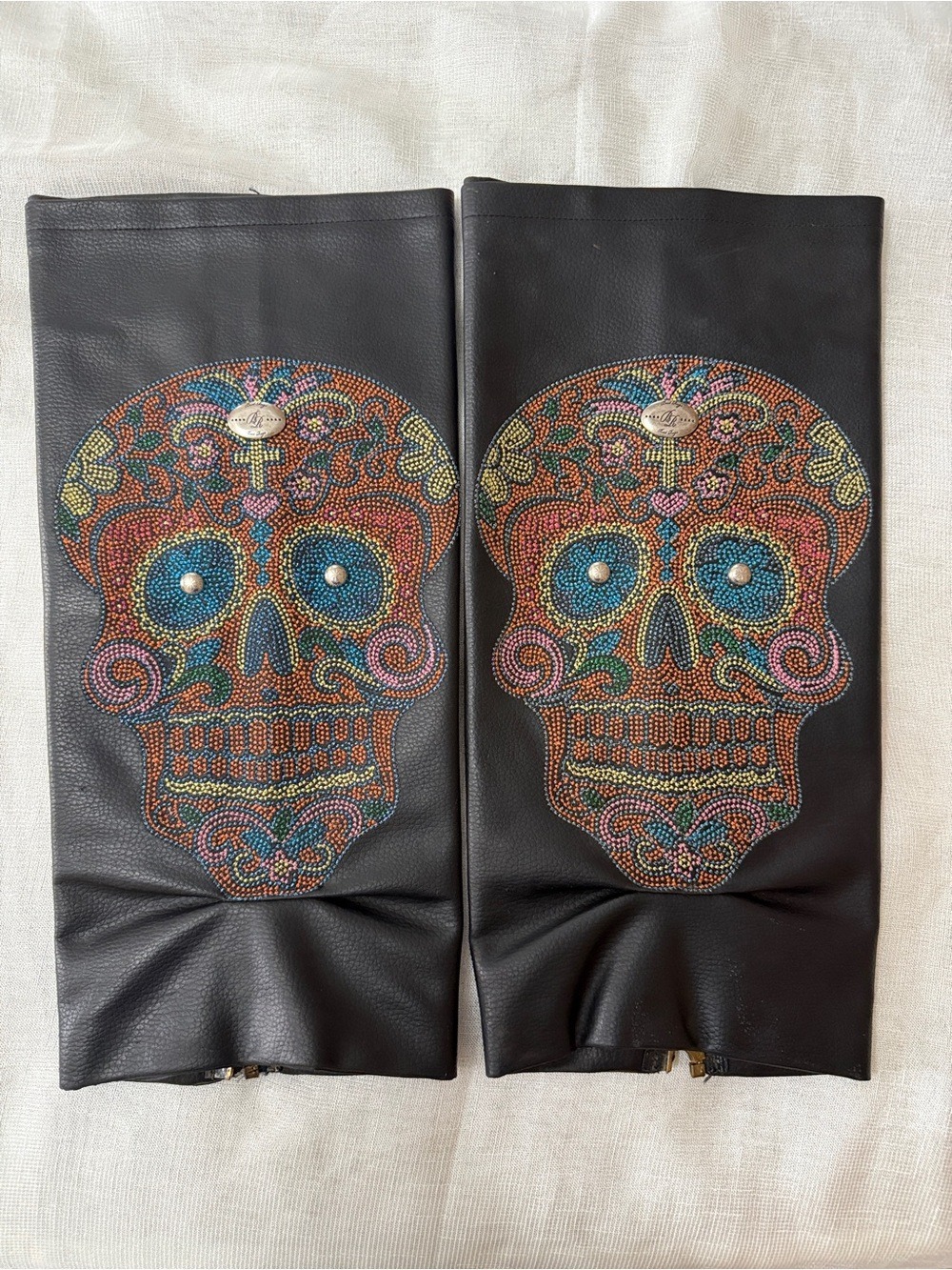 Boot Rugs Sugar Skull Boot Covers - Picture 2 of 11